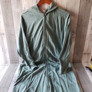 Preview Full Zip Cotton Green Robe Hooded - Size M/L